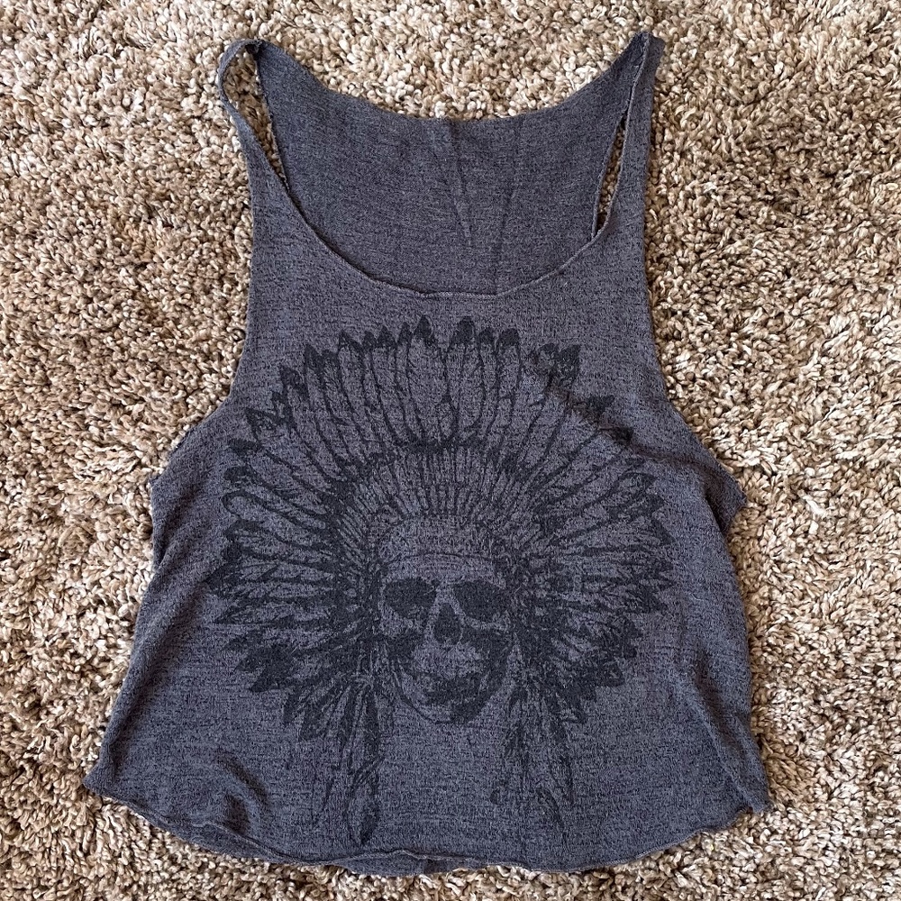 .Distressed. Skull Tank